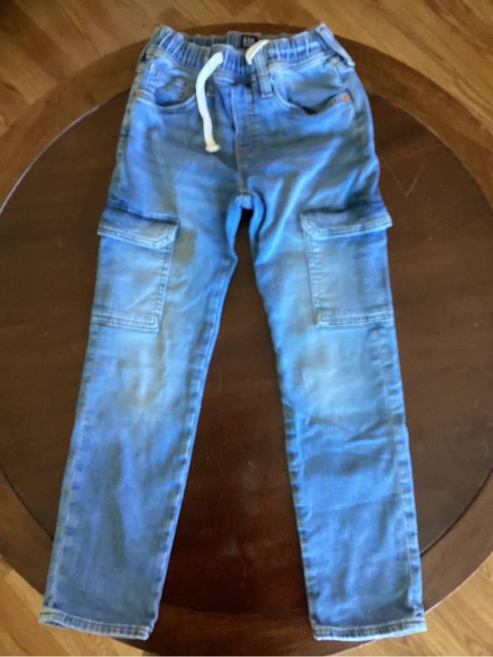 GAP Light Blue Jean Cargo Pants with Drawstring kids